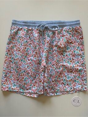 Caden Lane Men’s Swim Trunks, Happy Spots - Size Medium